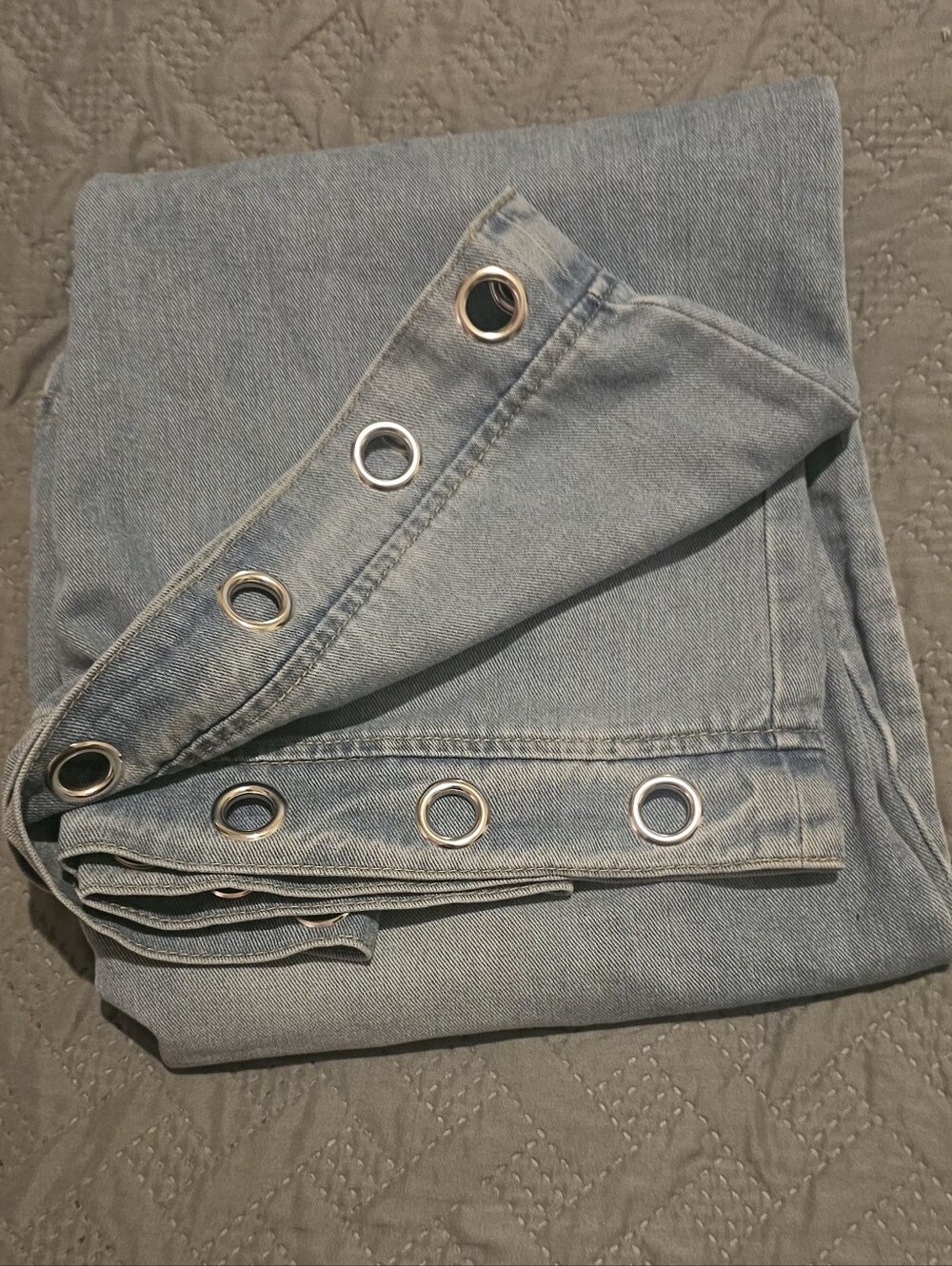 Wide Leg Jean with Grommet Details at the Hem - Picture 10 of 15